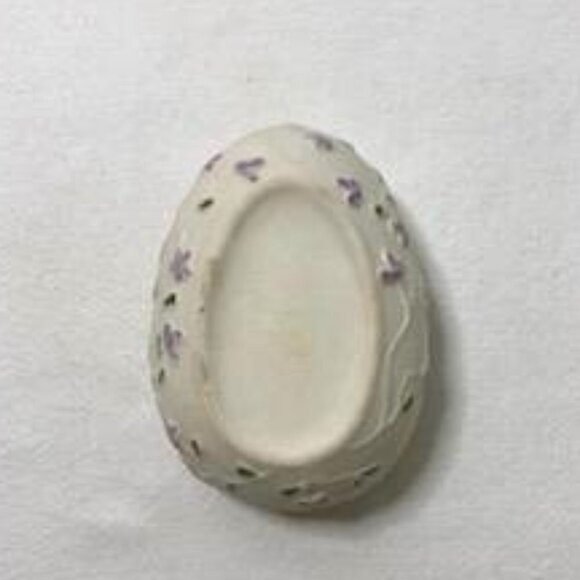 Vtg Hand Painted Easter Egg Candy Trinket Dish Ceramic - Picture 6 of 7